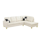 NOVAHOME 3-Piece Faux Leather Sectional Sofa Set with Storage Ottoman - product view 20