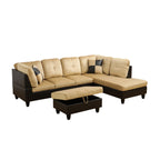 NOVAHOME 3-Piece Fabric Sectional Sofa Set with Storage Ottoman - product view 13