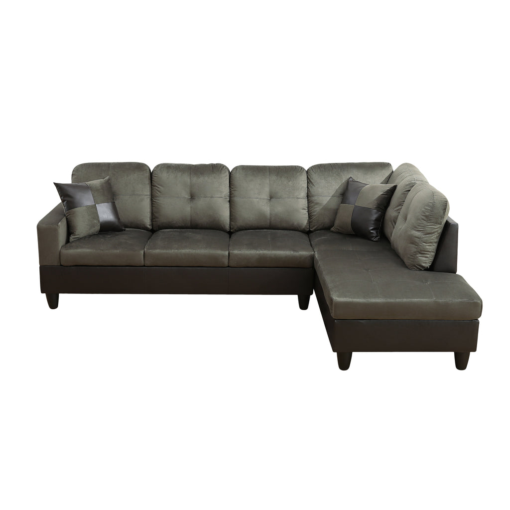 NOVAHOME 3-Piece Fabric Sectional Sofa Set with Storage Ottoman - product view 24