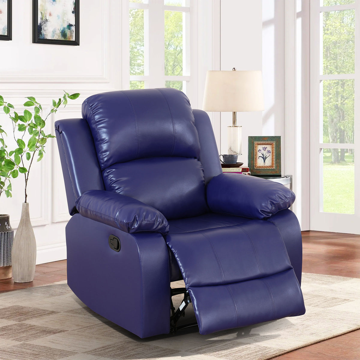 NOVAHOME Manual Reclining PU/PVC Sofa Collection with Consoles