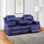 NOVAHOME Manual Reclining PU/PVC Sofa Collection with Consoles