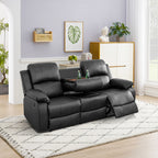 NOVAHOME Manual Reclining PU/PVC Sofa Collection with Consoles