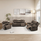 NOVAHOME Smart Reclining Premium Corduroy Sofa Set (3-Piece)