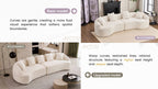 LY-025 curved chenille modular sofa product detail 1