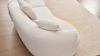 LY-025 curved chenille modular sofa product detail 2