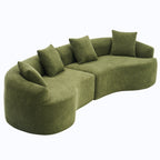 Green LY-025 110-inch curved chenille modular sofa - W2231S000010