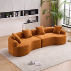 Orange LY-025 110-inch curved chenille modular sofa - W2231S000011