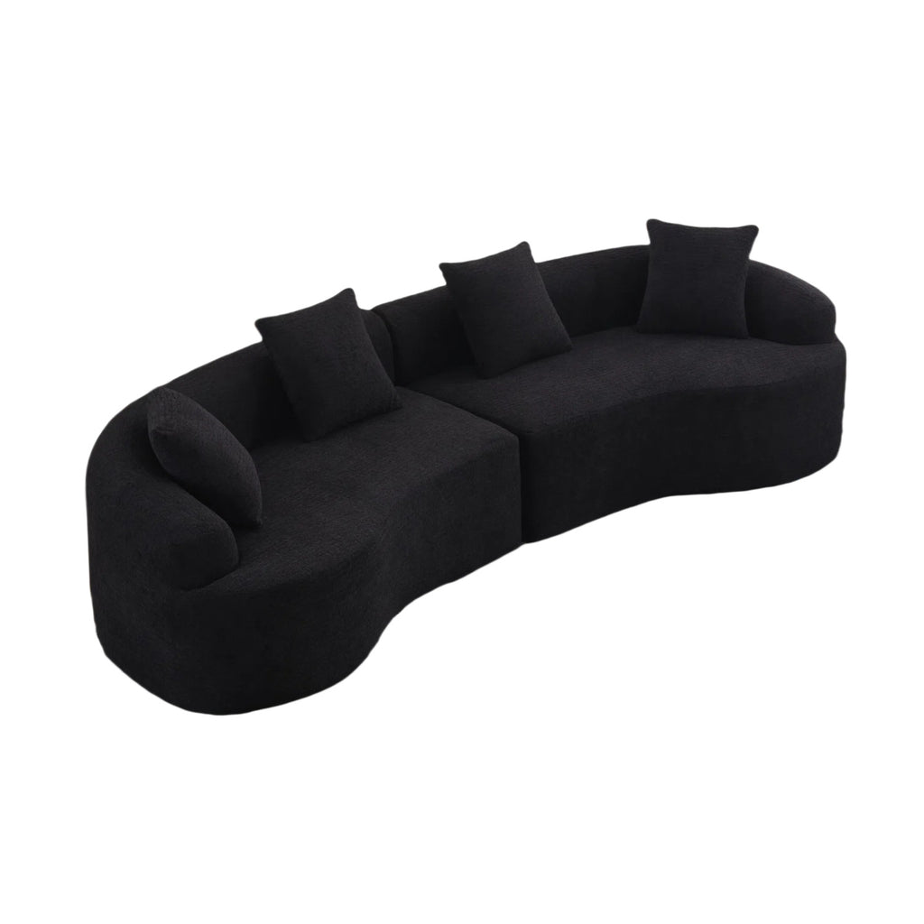 Black LY-025 110-inch curved chenille modular sofa - W2231S000012