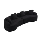 Black LY-025 110-inch curved chenille modular sofa - W2231S000012