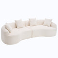 White LY-025 110-inch curved chenille modular sofa - W2231S00005