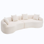 White LY-025 110-inch curved chenille modular sofa - W2231S00005