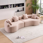 Apricot LY-025 110-inch curved chenille modular sofa - W2231S00007