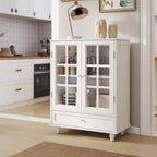 White NOVAHOME 28-inch glass door buffet cabinet with drawer - W2557P307943