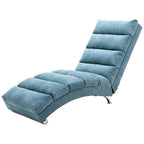 Blue upholstered vibration chaise lounge