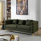 Green 3 Seat NOVAHOME Streamline Modern teddy upholstered sofa - W834S00511