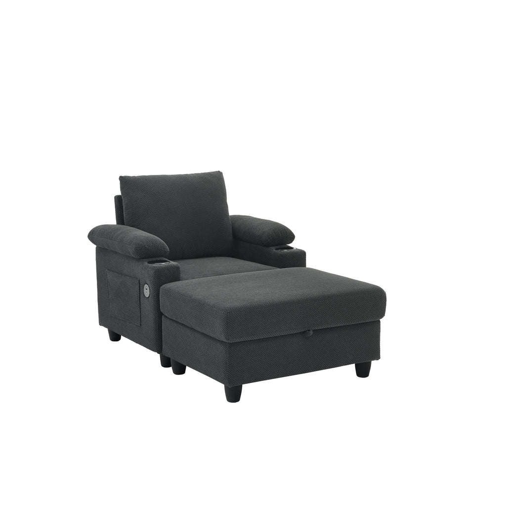 NOVAHOME convertible accent chair and ottoman product image 8