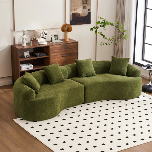 LY-025 curved chenille modular sofa product image 16