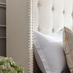 NOVAHOME Peyton queen velvet wingback platform bed image 7