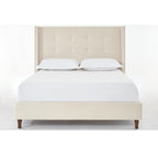 NOVAHOME Peyton queen velvet wingback platform bed image 9