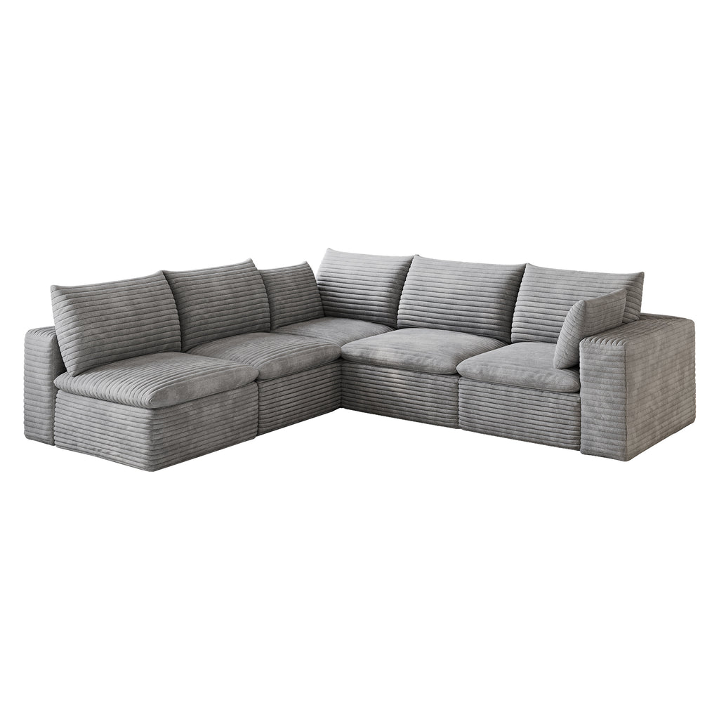 NOVAHOME modular corduroy cloud sectional sofa image 8