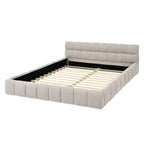 NOVAHOME queen chenille upholstered platform bed product image 9