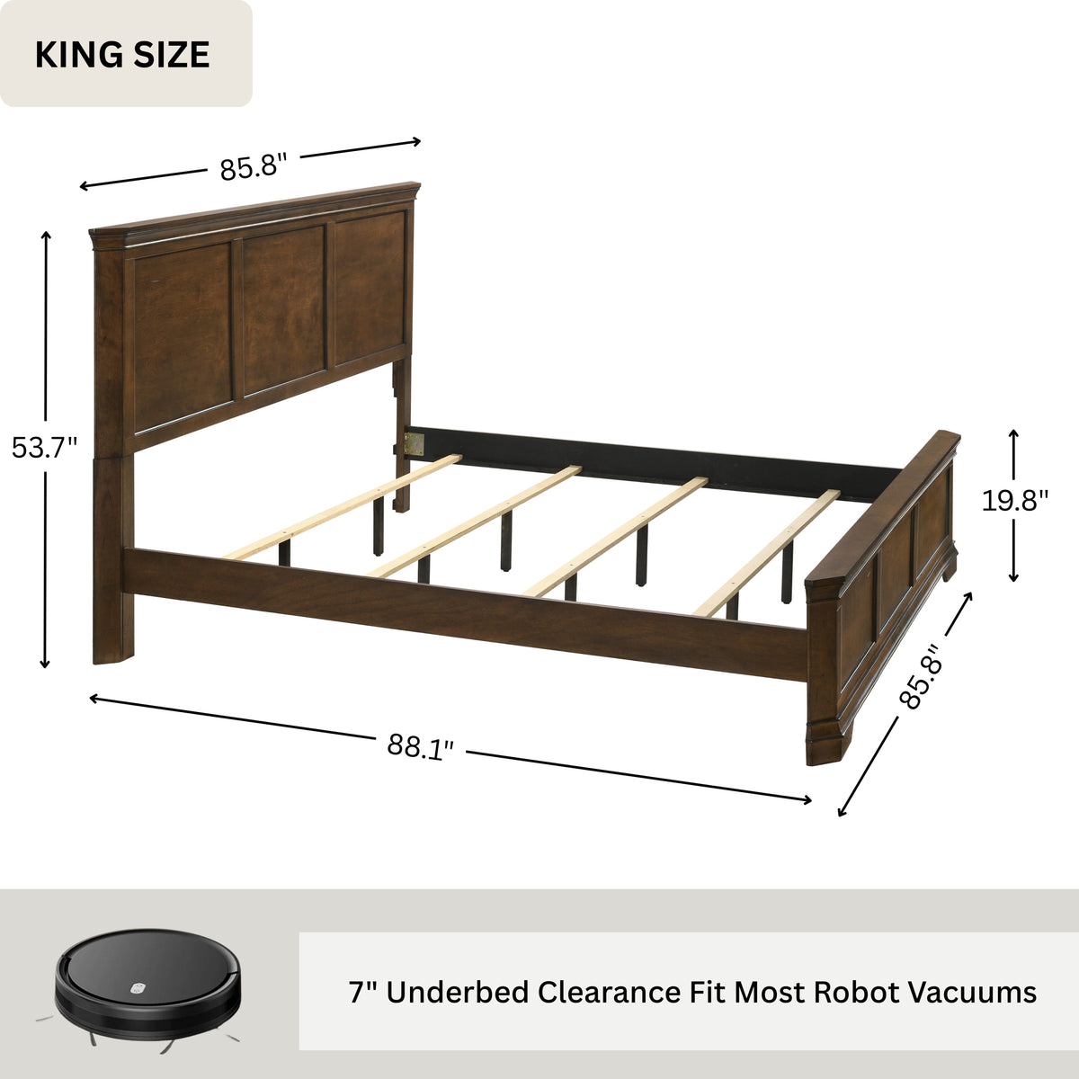 NOVAHOME Maderne walnut bedroom set product image 18