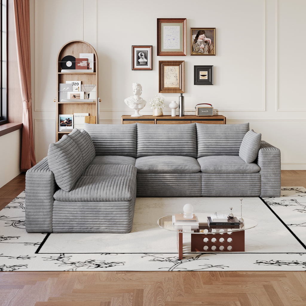 NOVAHOME modular corduroy cloud sectional sofa image 4