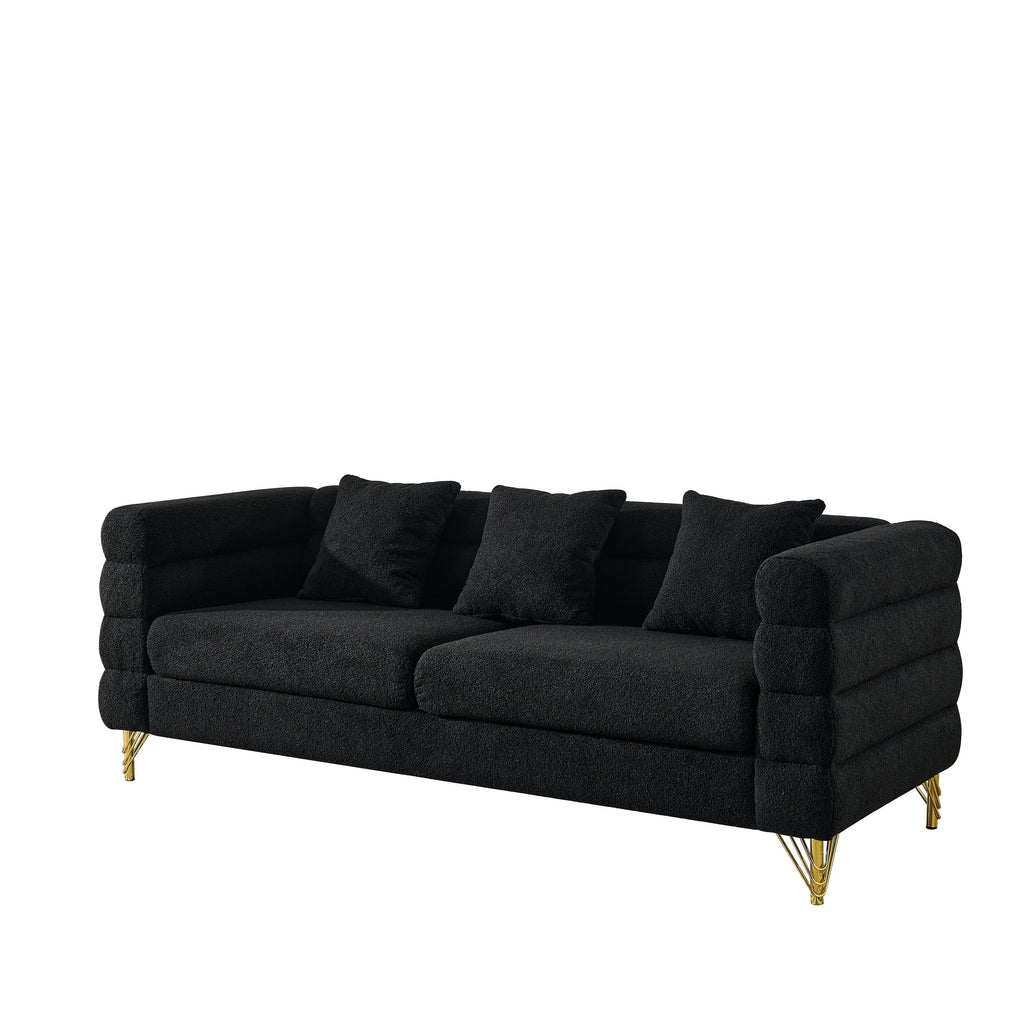 NOVAHOME Streamline Modern teddy upholstered sofa product image 6