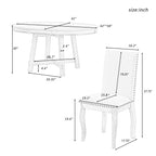 NOVAHOME 5-piece extendable farmhouse dining set product image 4