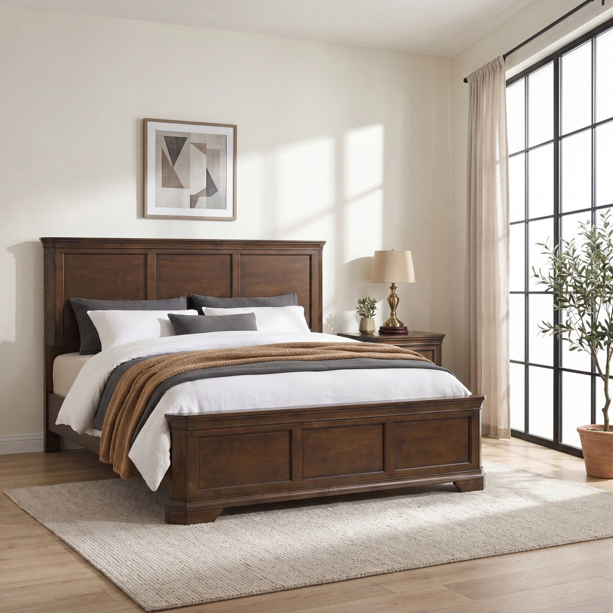 NOVAHOME Maderne walnut bedroom set product image 4