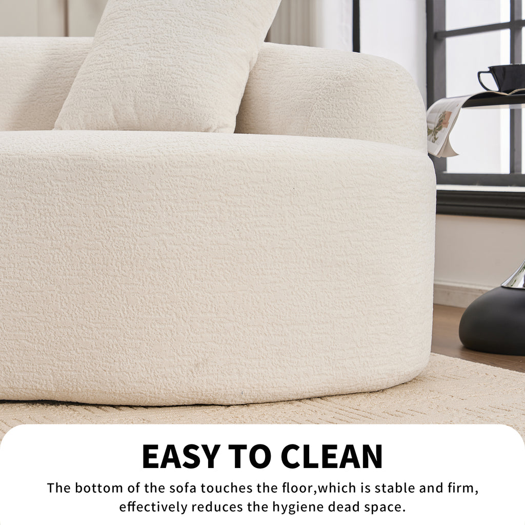 LY-025 curved chenille modular sofa product image 8