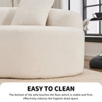 LY-025 curved chenille modular sofa product image 8