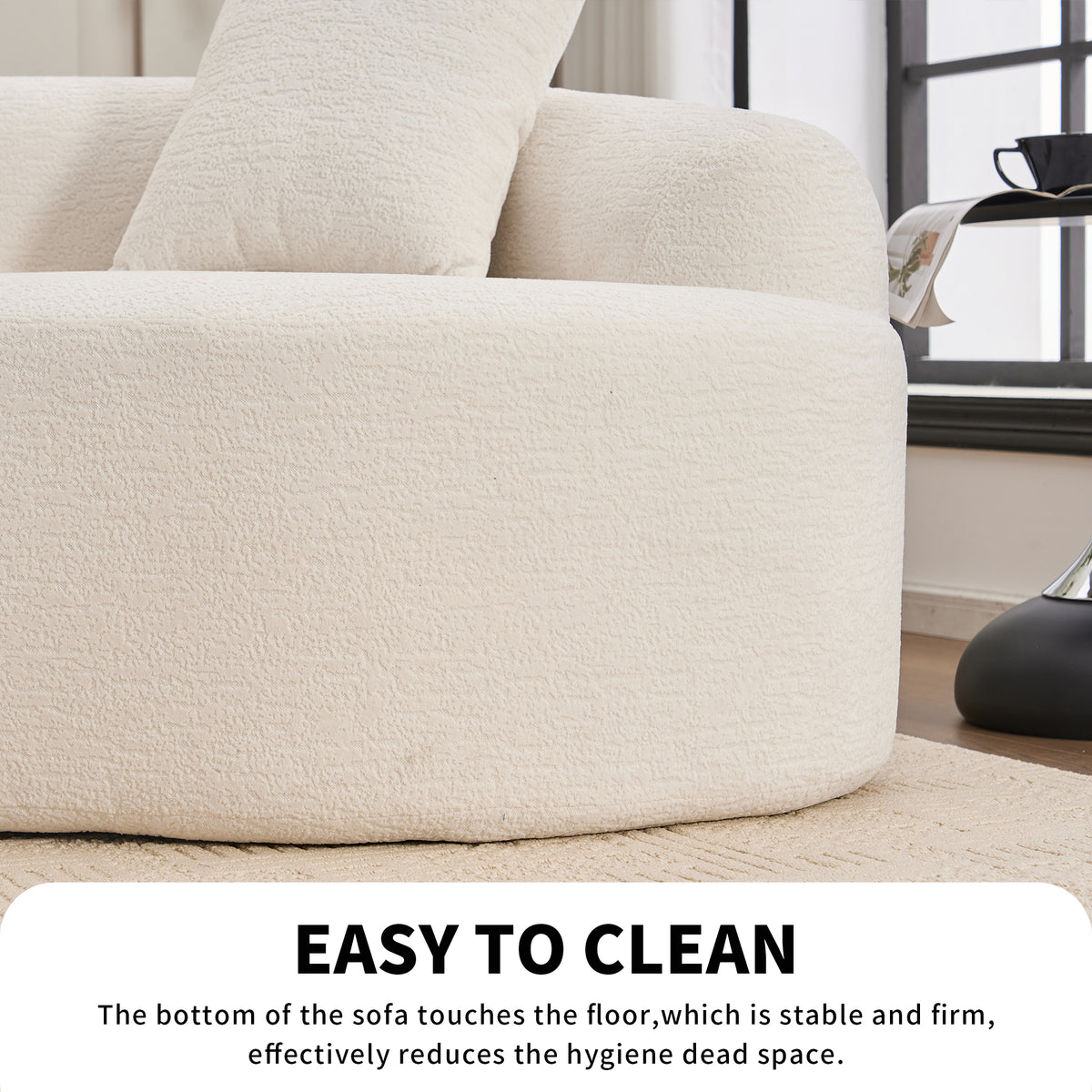 LY-025 curved chenille modular sofa product image 8