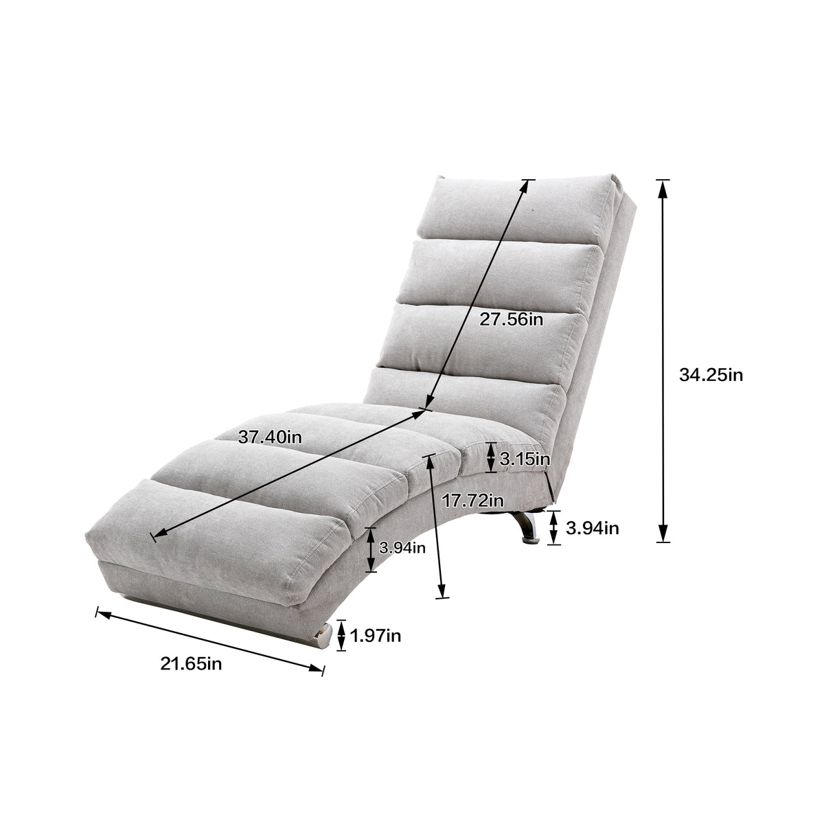 NOVAHOME upholstered vibration chaise lounge product image 3
