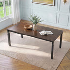Black + Espresso 59 to 77-inch extendable farmhouse dining table - N752P472075P-2