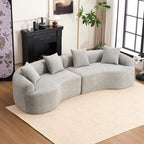 LY-025 curved chenille modular sofa product image 12