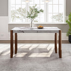 NOVAHOME white faux marble dining table product image 10