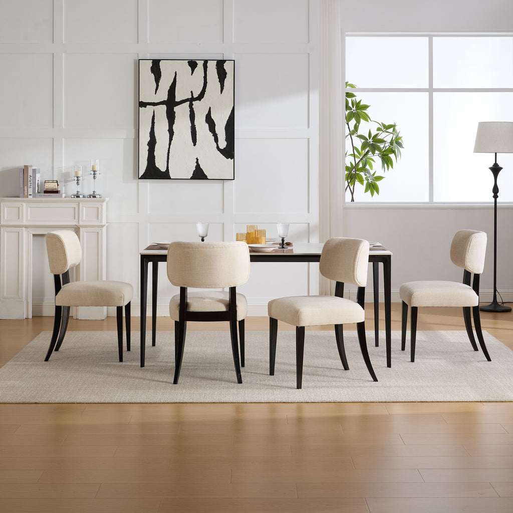 NOVAHOME upholstered rubberwood dining chair product image 12
