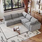 NOVAHOME modular corduroy cloud sectional sofa image 5