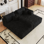 NOVAHOME 103-inch plush corduroy L-shaped cloud sectional image 9
