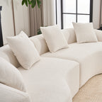 LY-025 curved chenille modular sofa product image 9