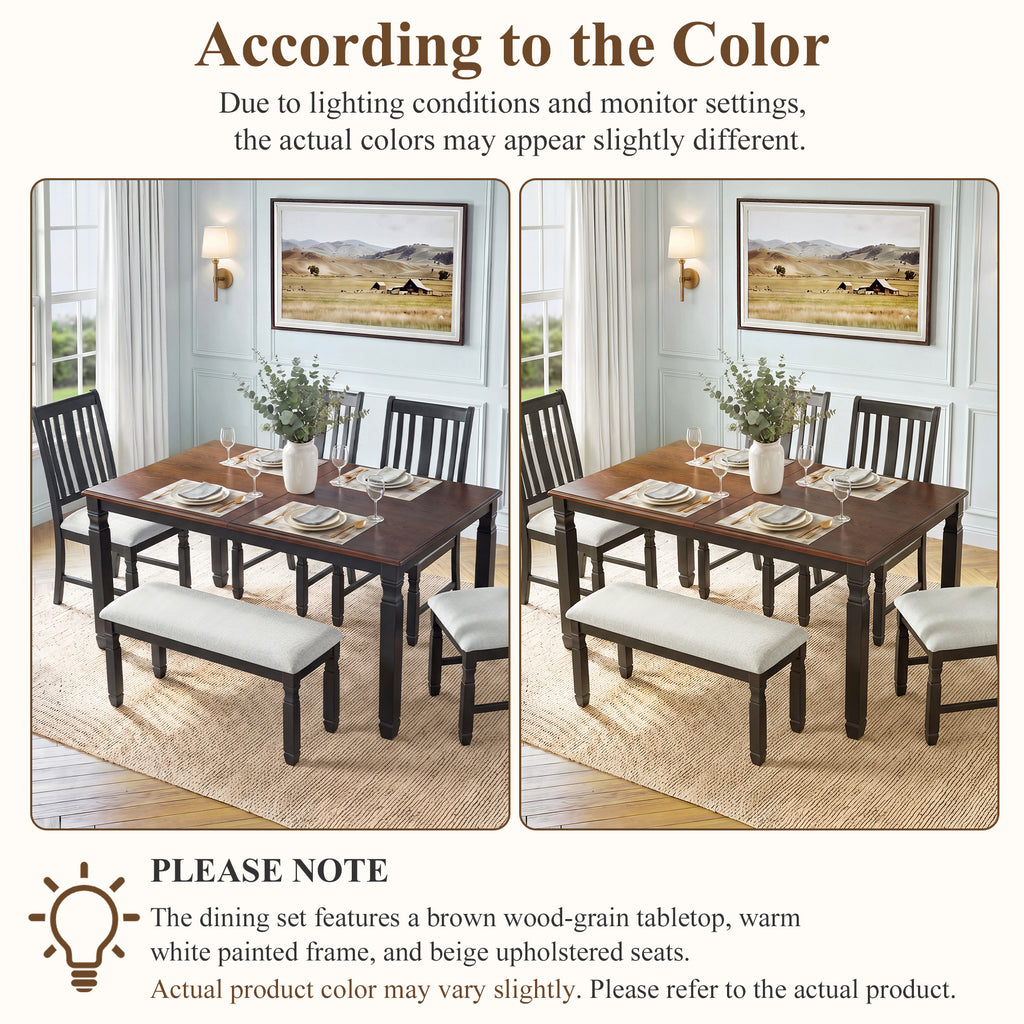 NOVAHOME extendable farmhouse dining table product image 7
