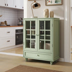 NOVAHOME 28″ Glass Door Buffet Cabinet with Drawer