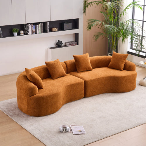 LY-025 curved chenille modular sofa product image 17