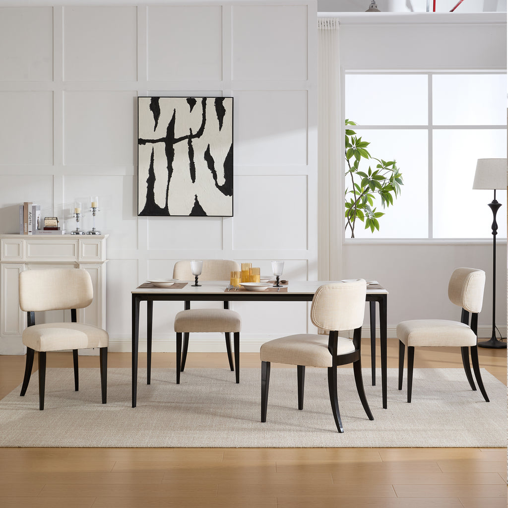 NOVAHOME upholstered rubberwood dining chair product image 16