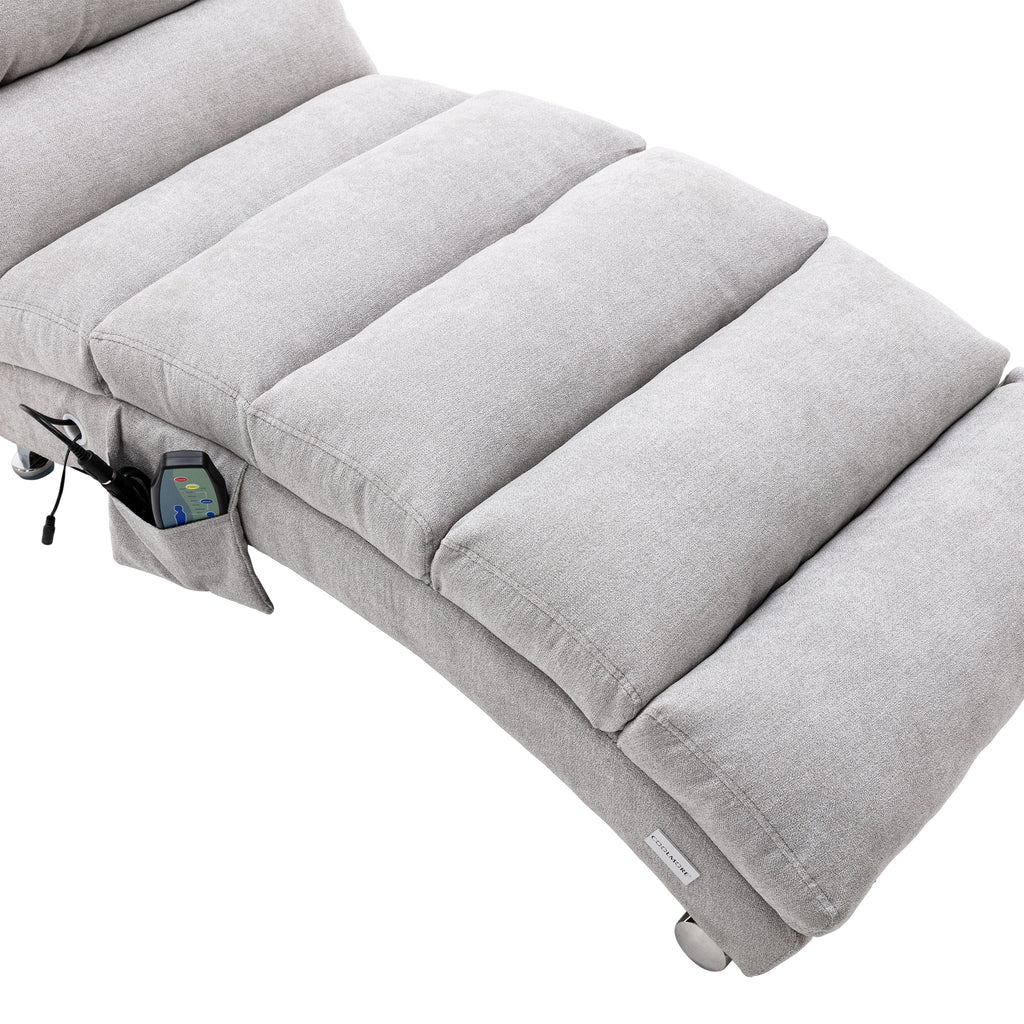 Massage chaise lounge upholstered seat detail