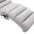 Massage chaise lounge upholstered seat detail