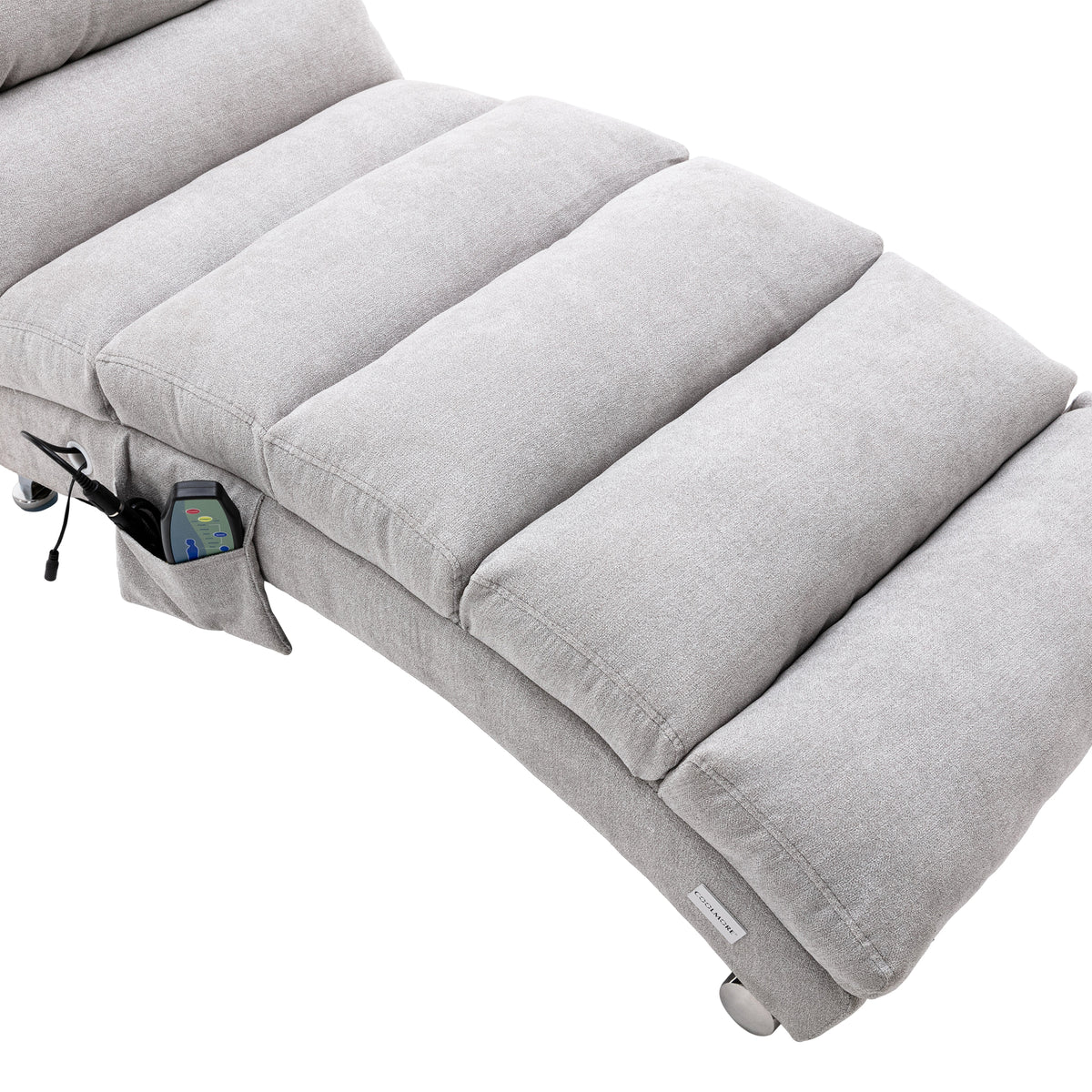 Massage chaise lounge upholstered seat detail