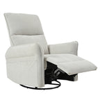 Gray recliner chair in TV and napping position