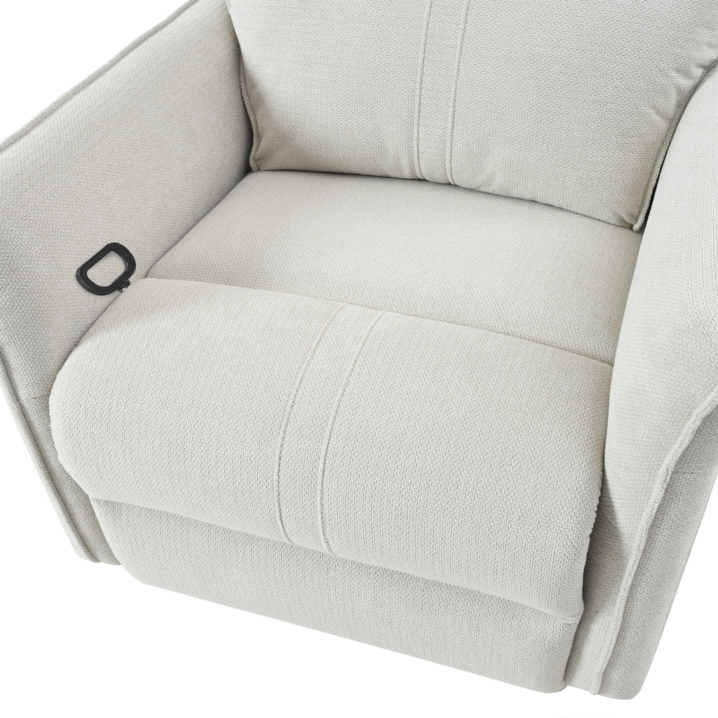 Gray nursery recliner chair in a modern living room